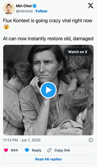 Flux Kontext is the new leading image model