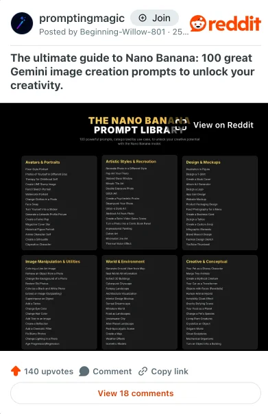 My prompts for Nano Banana