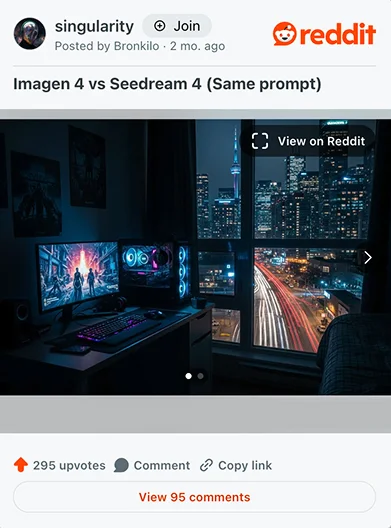 Seedream 4.0 vs Imagen 4