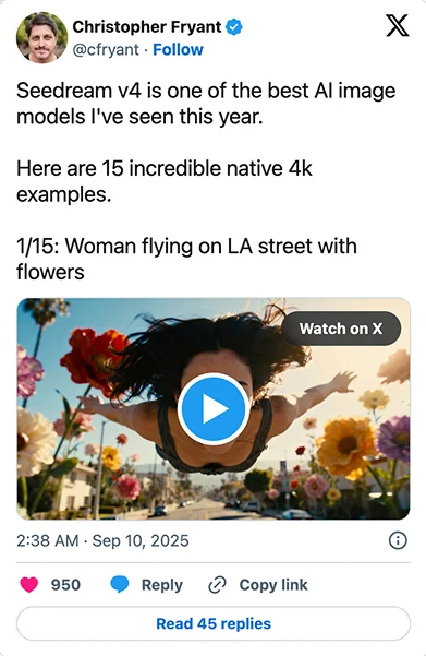 Seedream 4.0 is the new leading image model