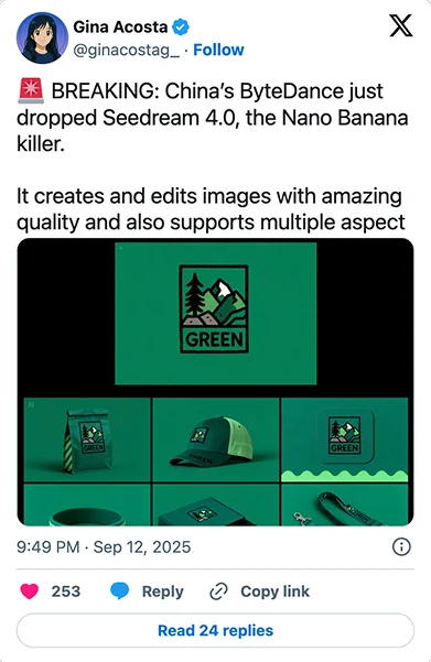 Seedream 4.0 is the new leading image model