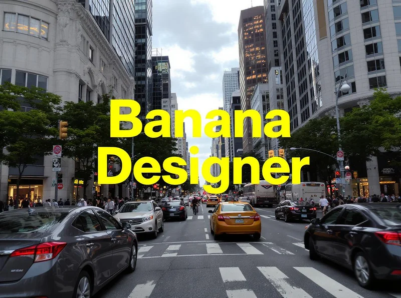 Shot on an iPhone 17 Pro Max, this image captures a busy intersection in a modern city during rush hour. Cars, buses, and ...