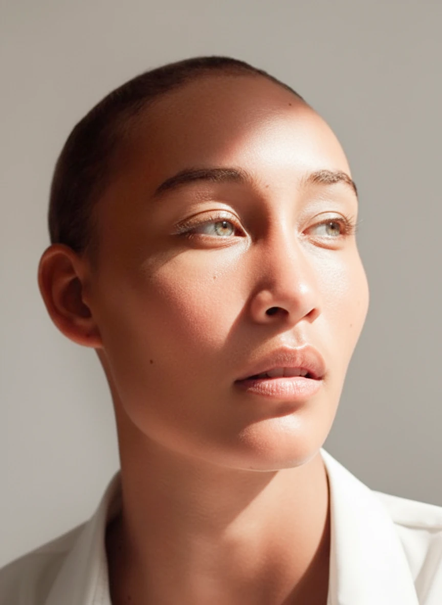 make the over exposed portrait colour more balanced, lower the brightness of the highlight/over exposed area, especially face and skin areas, add soft natural light, balance shadows and highlights, maintain natural contrast, realistic lighting correction. keep skin texture details.