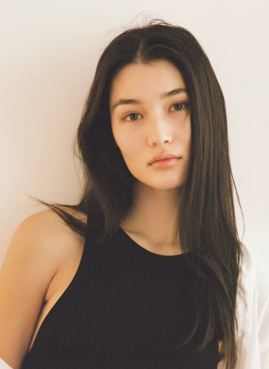 Reduce the yellow/orange color cast from photo, on both the skin of the person and the background, make it close to white, restore natural skin tones, correct white balance of the overall look on the photo, maintain realistic colors throughout image, subtle color correction