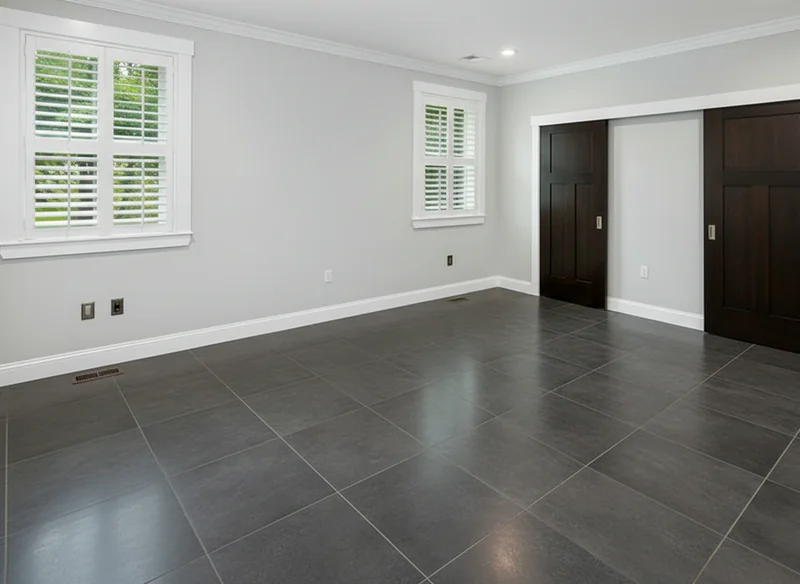 Empty bedroom before staging