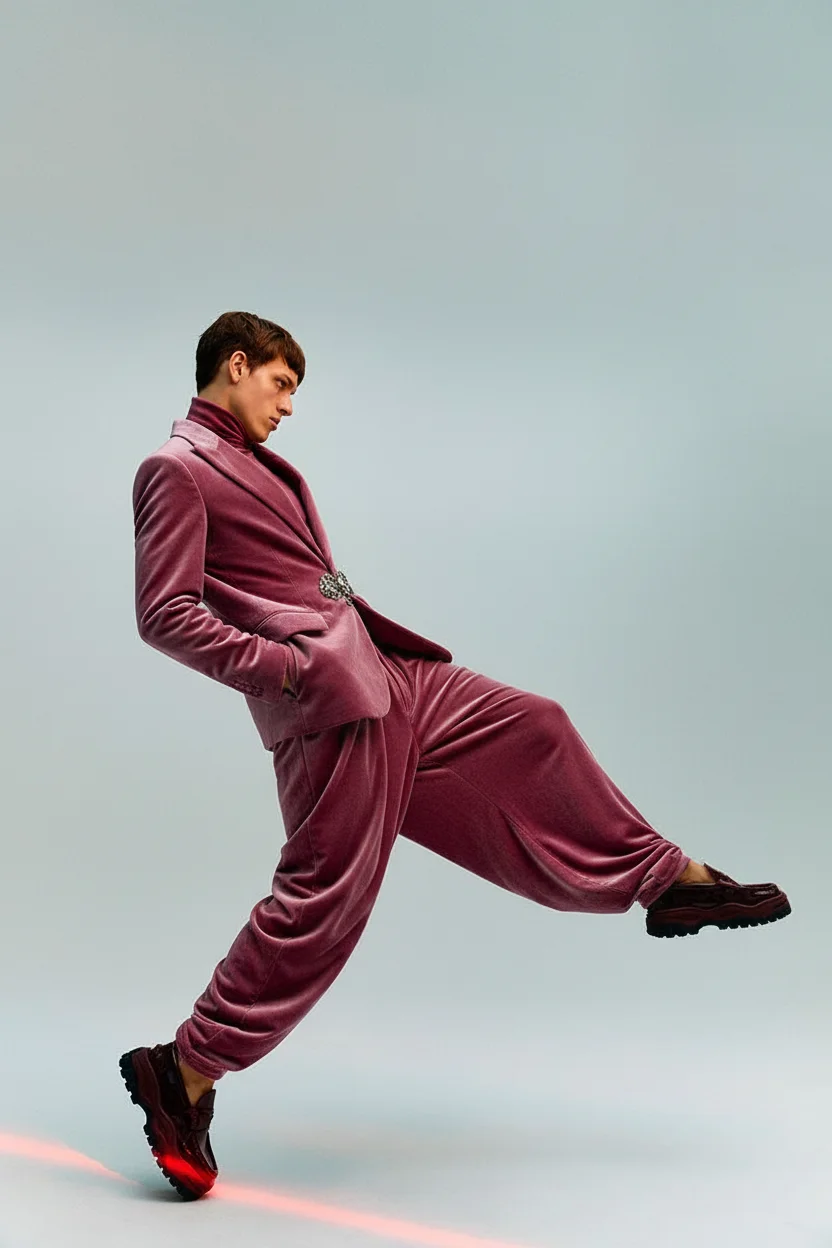 Editorial fashion lookbook styling with trendy outfits and creative presentation