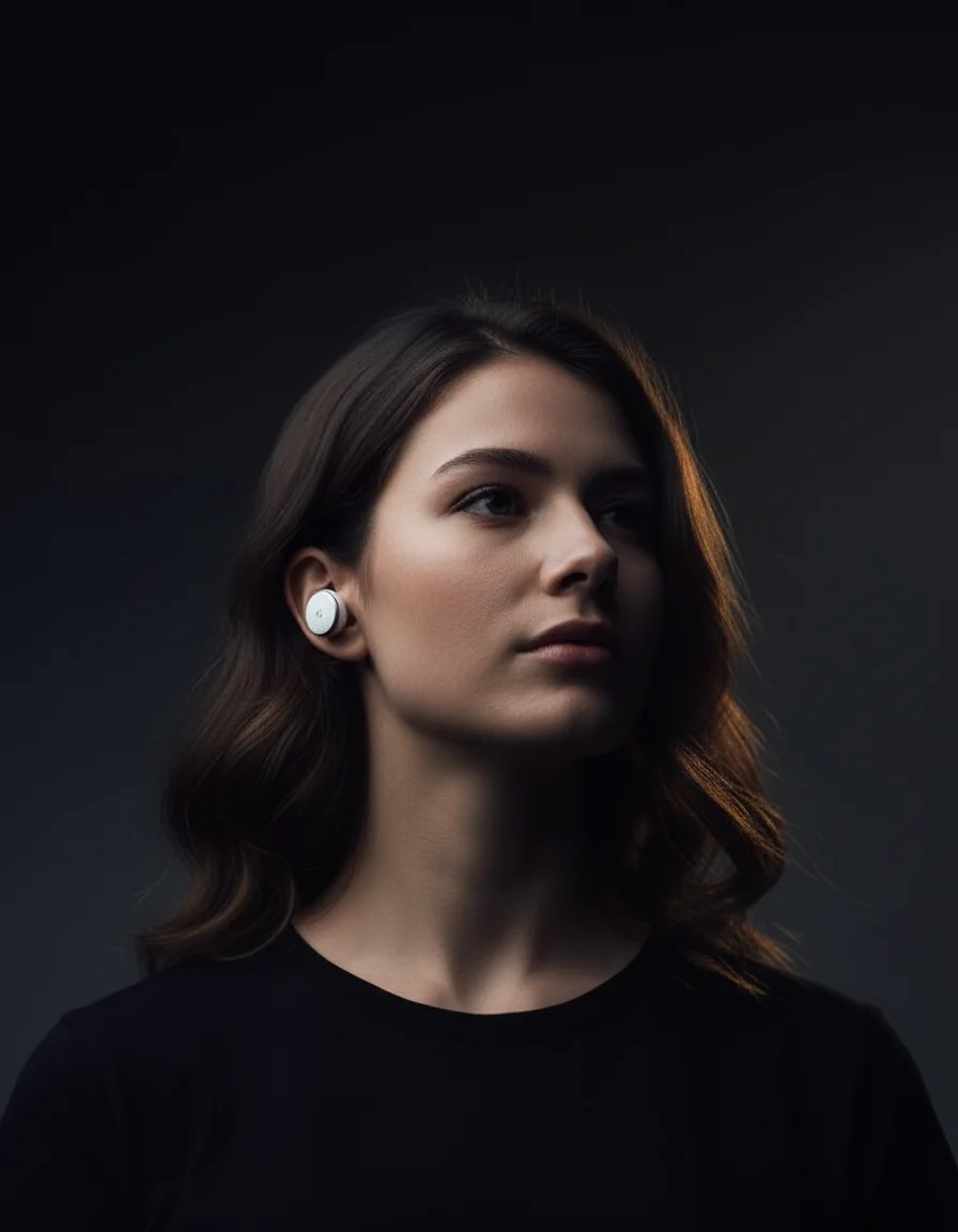 Portrait with product integration - AI generated commercial photography